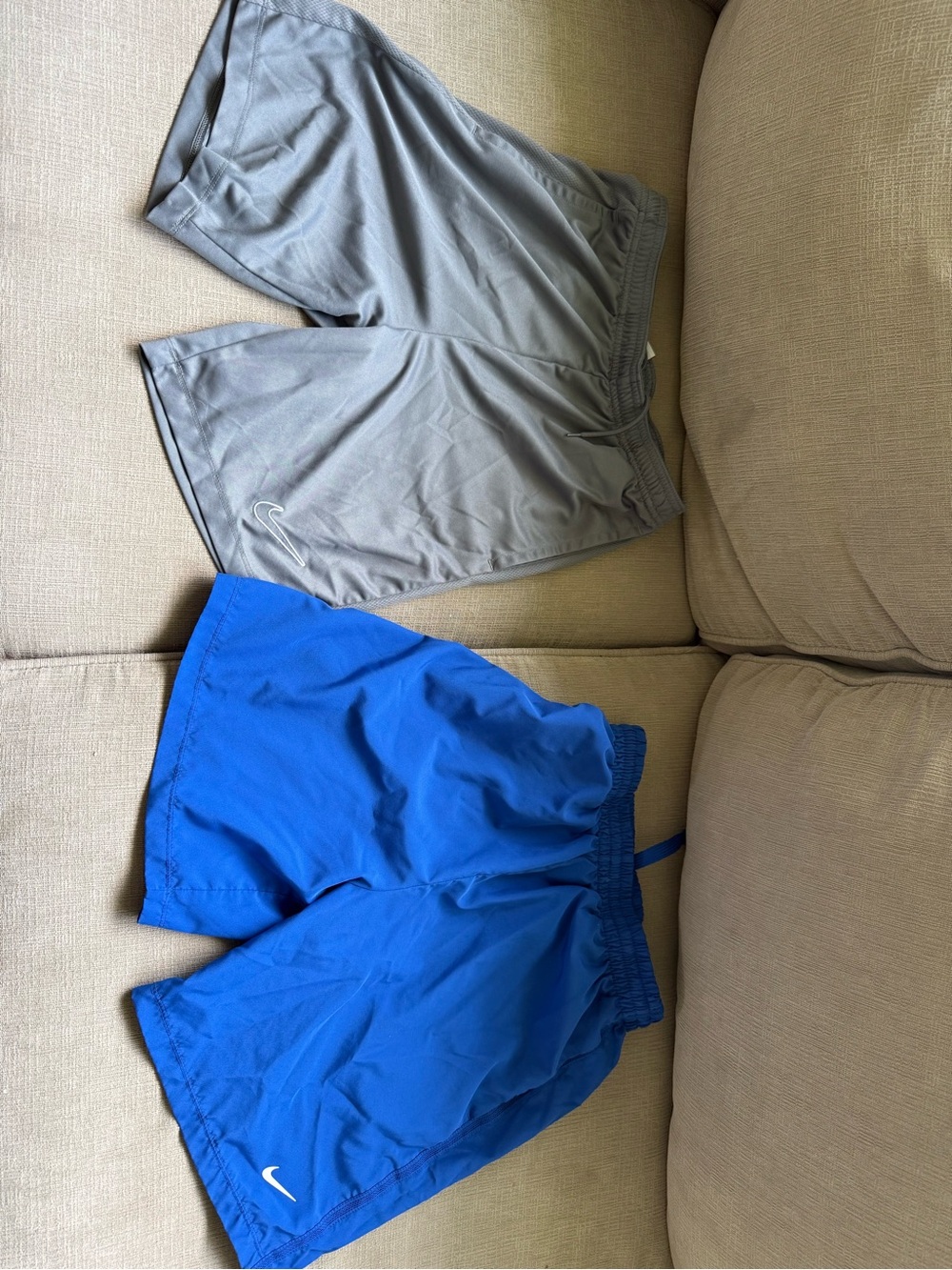 Nike Men's Athletic Shorts - Gray & Royal Blue Two-Pack
